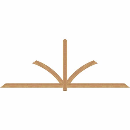 Ekena Millwork Redmond Smooth Timber Gable Bracket, Western Red Cedar, 108"W x 40"H x 1 1/2"D x 3 1/2"F, 9/12 Pitch GBW108X40X0204RED00SWR